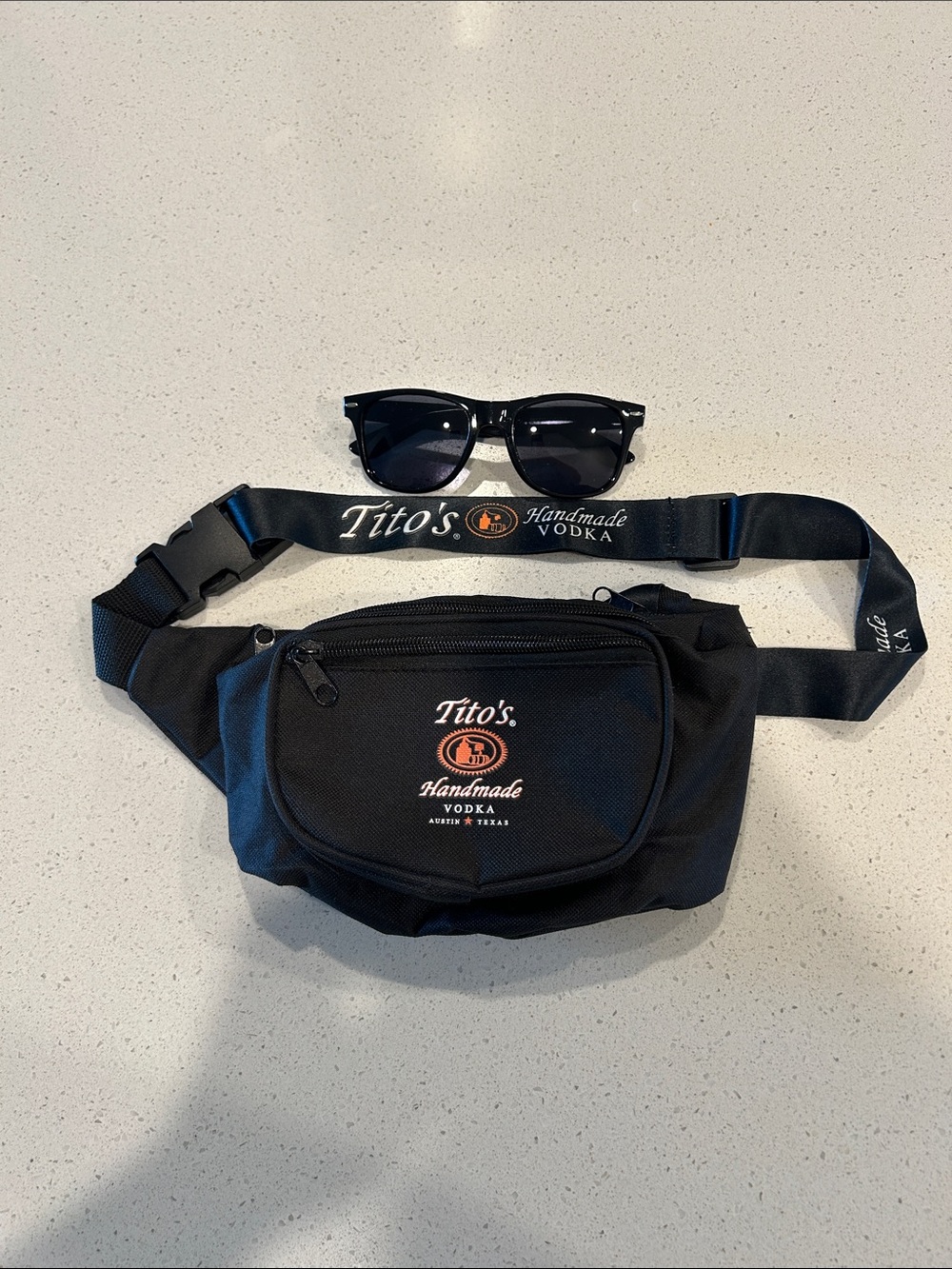 Tito Vodka Black Waist Pack Belt Bag with Matching Shades